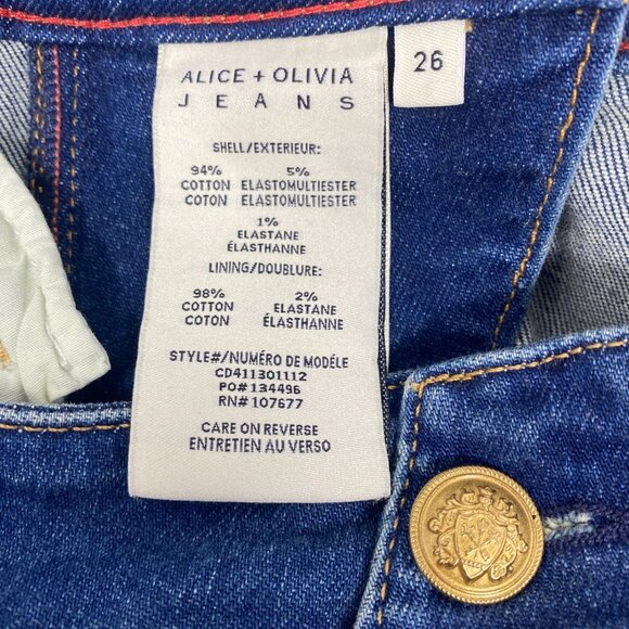 Alice + Olivia Narin Love Train Jeans 26 - Picture 11 of 15